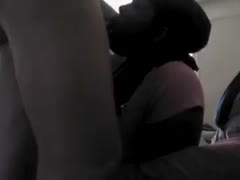 My white, eager, hungry wife is licking my jock with her big, soft lips.